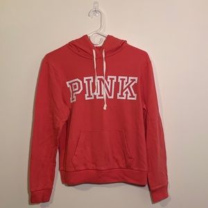 PINK bright pink cropped hoodie